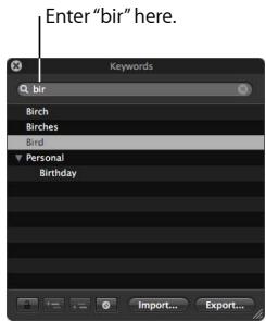 APPLE APERTURE 3 - Select and apply keywords - 1