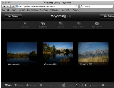 APPLE APERTURE 3 - View your MobileMe album on the website - 2