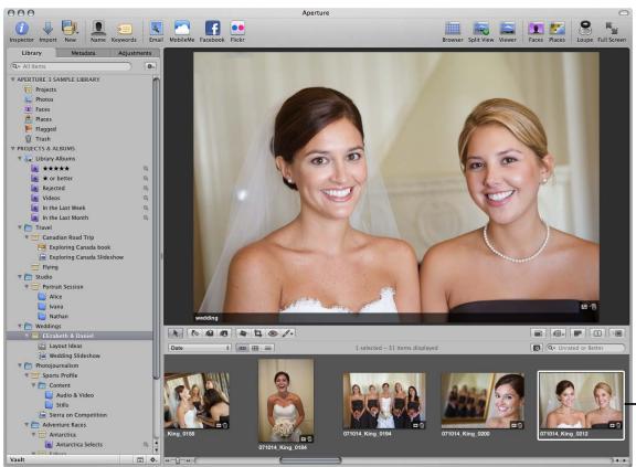 APPLE APERTURE 3 - Assign a name to a face in a folder, project, or album - 1