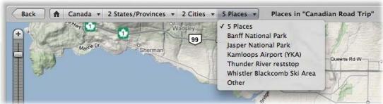 APPLE APERTURE 3 - Quickly view a location using the Places Path Navigator - 1