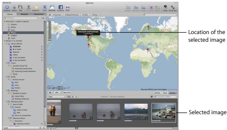 APPLE APERTURE 3 - Review images by location - 1