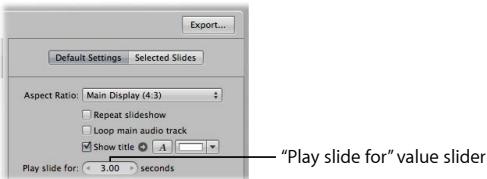 APPLE APERTURE 3 - Change the timing of the slides - 1