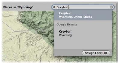 APPLE APERTURE 3 - Quickly search for a location and assign it to an image - 1