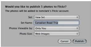 APPLE APERTURE 3 - Create a Flickr album - 2