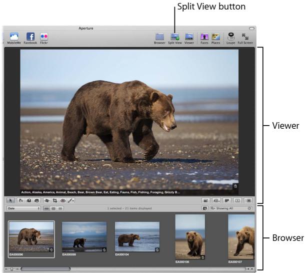 APPLE APERTURE 3 - Change to the Split View layout - 1
