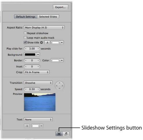 APPLE APERTURE 3 - Change the transitions used between images - 1