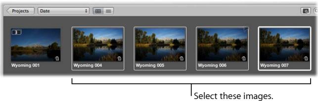 APPLE APERTURE 3 - Create stacks manually - 1