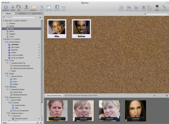 APPLE APERTURE 3 - Review photos of people in the library - 1