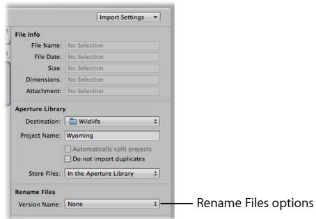 APPLE APERTURE 3 - Name images when you import them - 1