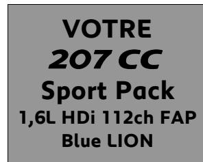 PEUGEOT 207 CC - Votre 207 CC sport - 1