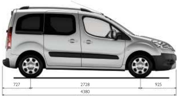 PEUGEOT PARTNER TEPEE - Dimensions - 1