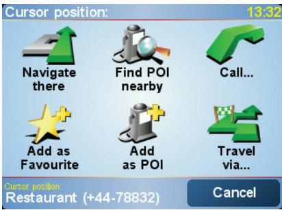 TOMTOM DAIHATSU - Using the Cursor button - 1