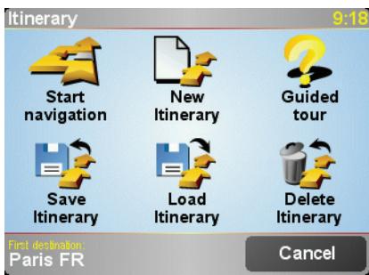 TOMTOM ECLIPSE AVN2210P - Start using an Itinerary - 1