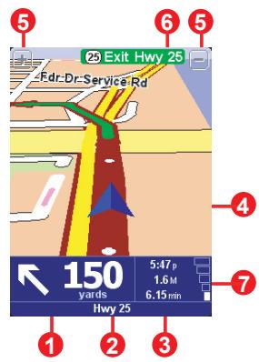 TOMTOM NAVIGATOR 5 - Contenido de la pantalla - 1