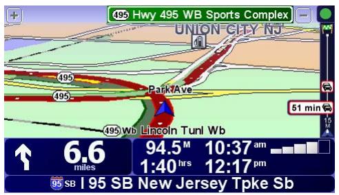 TOMTOM 920T - The Traffic sidebar - 1