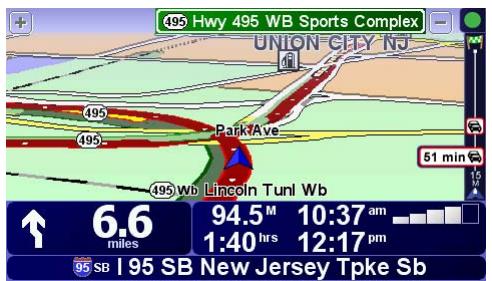 TOMTOM 920T - The Traffic sidebar - 1