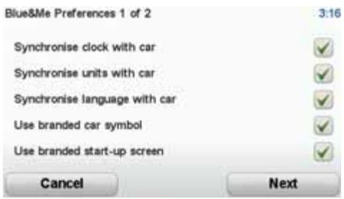 TOMTOM BLUE&ME - Synchronising your settings - 1