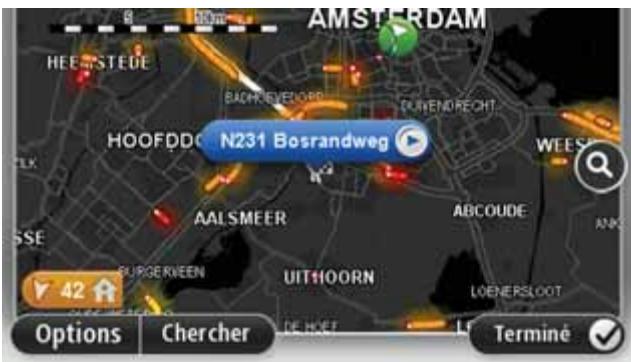 TOMTOM GO LIVE 825 - Vérifier les incidents de circulation dans notre région - 1