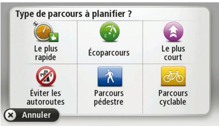TOMTOM GO LIVE CAMPING-CARS & CARAVANES - Sélectionner un type de parcours - 1