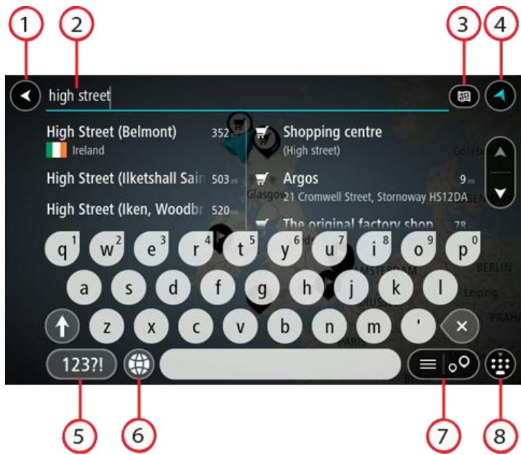 TOMTOM GO 50 - Entering search terms - 1