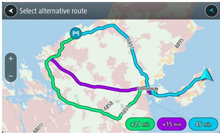 TOMTOM START 40 - Finding an alternative route - 1
