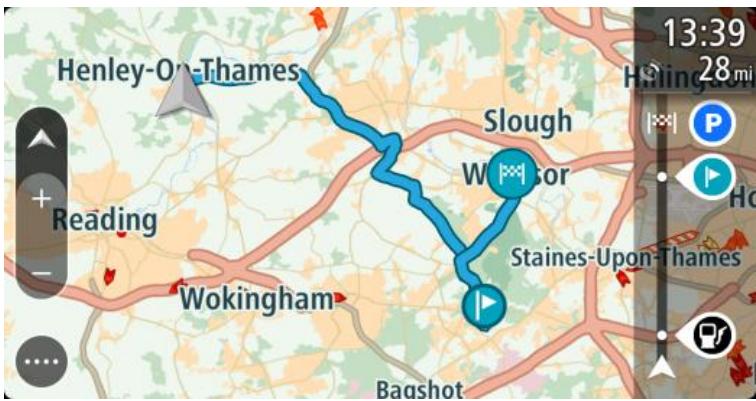 TOMTOM START 40 - Navigating using a saved route - 2