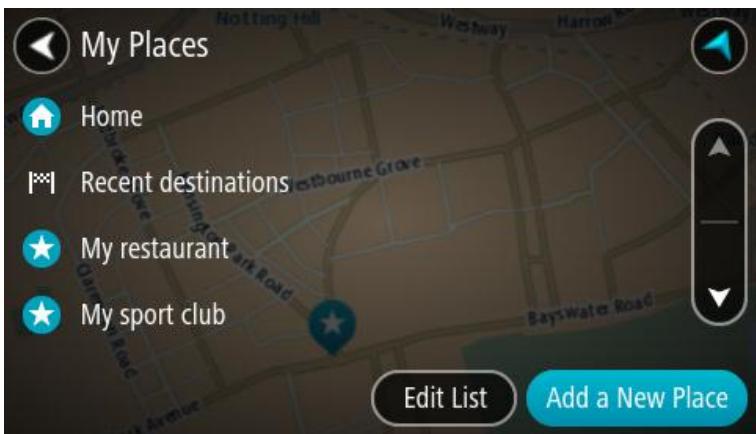 TOMTOM START 40 - Planning a route using My Places - 3