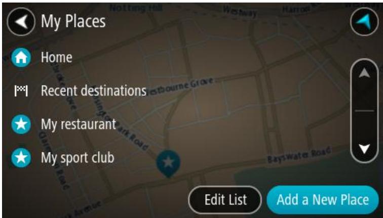 TOMTOM START 50 - Planning a route using My Places - 3