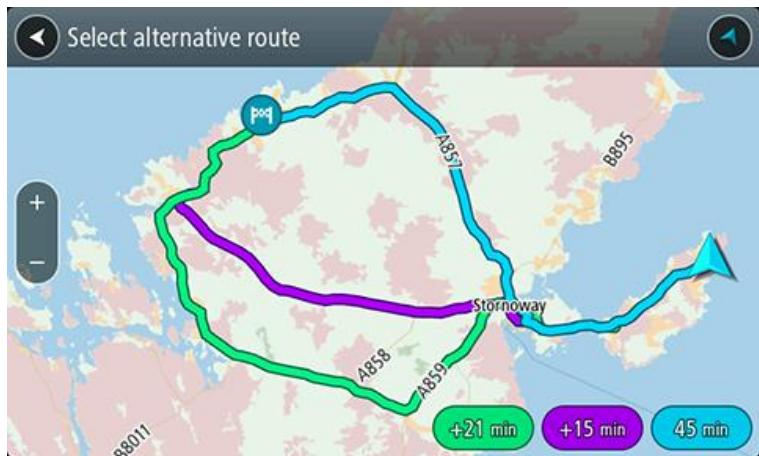 TOMTOM START 50 - Finding an alternative route - 1