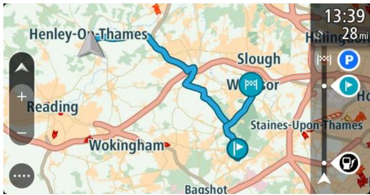 TOMTOM START 50 - Navigating using a saved route - 2