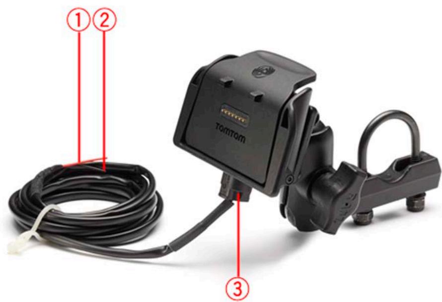 TOMTOM RIDER EUROPE 45 M - Connecting the dock cable - 1
