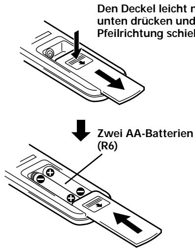 PIONEER PDP-502MXE - Einlagen der Batterien in die Fernbedienungseinheit - 1
