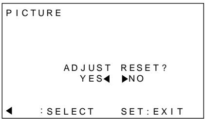PIONEER PDP-502MXE - Pour rétablir les valeurs par défaut des paramètres de l'option picture - 1