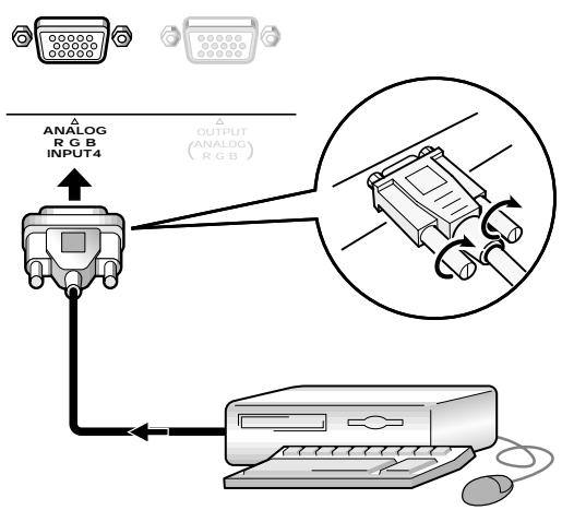 PIONEER PDP-502MXE - Connection of separate SYNC analog RGB source - 2