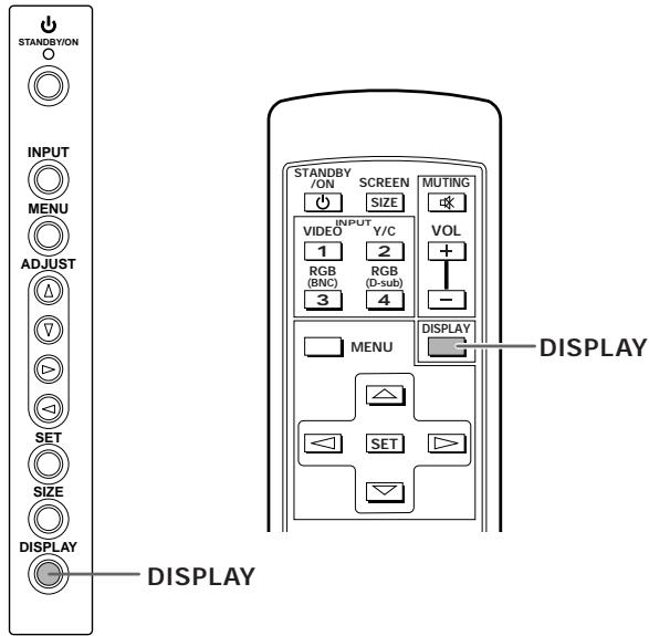 PIONEER PDP-502MXE - To confirm display settings - 1