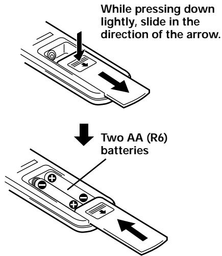 PIONEER PDP-502MXE - Inserting the batteries in the remote control unit - 1