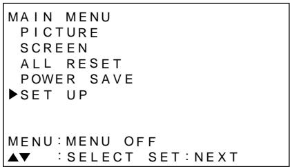 PIONEER PDP-502MXE - Press / to select SET UP, then press SET. - 1