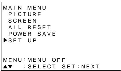 PIONEER PDP-502MXE - Press / to select SET UP, then press SET. - 1