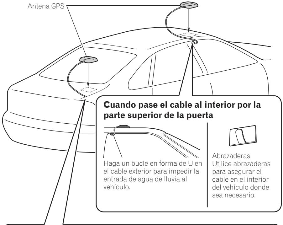 PIONEER ANH-P9R - Cuando instale la antenna en el exterior del vehiculo (en la carroeria) (Fig. 12) - 1