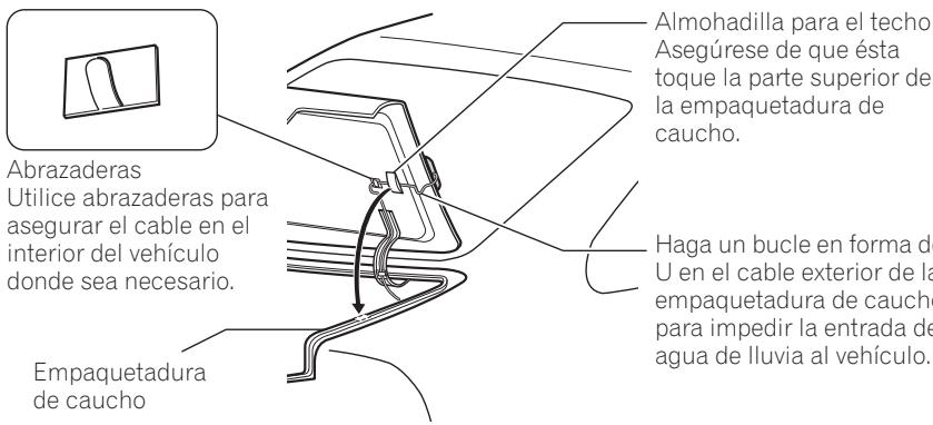 PIONEER ANH-P9R - Cuando pase el cable al interior desde el maletero - 1