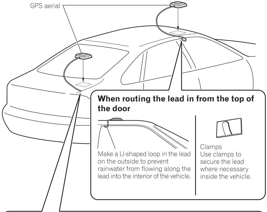 PIONEER ANH-P9R - When installing the aerial outside the vehicle (on the body) (Fig. 12) - 1