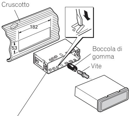 PIONEER ANH-P9R - Installazione con la boccola di gomma - 1