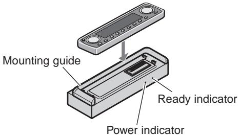 PIONEER CD-PC1 - Align with the mounting guide and mount the front panel. - 1