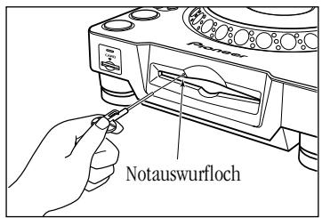 PIONEER CDJ-1000 - Versuchen Sie deshalb auf keinen Fall, eine rotierende Disc manuell auszuwerfen. - 1