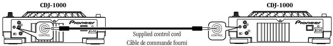 PIONEER CDJ-1000 - Branchement du cordon de commande permettant une lecture à relais - 1