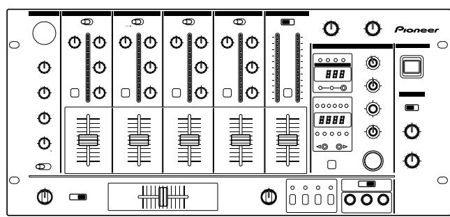 PIONEER CMX-3000 - Raccordement du CMX-3000 à une table de mixage pour DJ (DJM-300, DJM-500 ou DJM-600) (raccordement du cable de sortie audio et du cable de commande) - 1