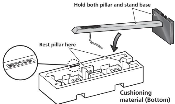 PIONEER CP-LX70 - Securing the pillar onto the stand base. - 2