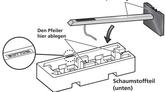 PIONEER CP-LX70 - Befestigen Sie den Pfeiler an der Grundplatte. - 2