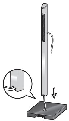 PIONEER CP-LX70 - Faites passer le câble dans le pilier et placez le pilier sur la base du socle. - 2