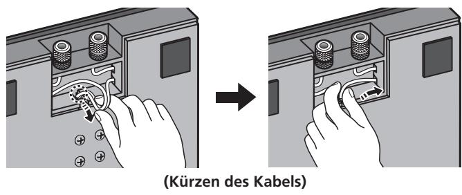 PIONEER CP-LX70 - Justieren Sie die Länge des Laufsprecherkabels. - 2